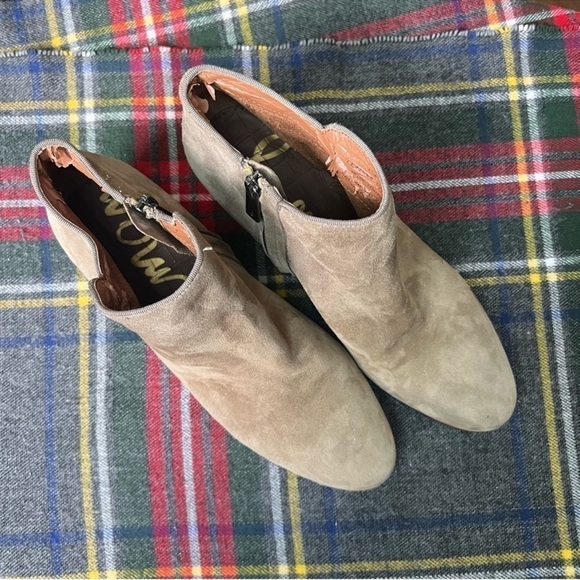 Sam Edelman Pryce Suede Tan Ankle Booties 8.5 - Picture 2 of 8